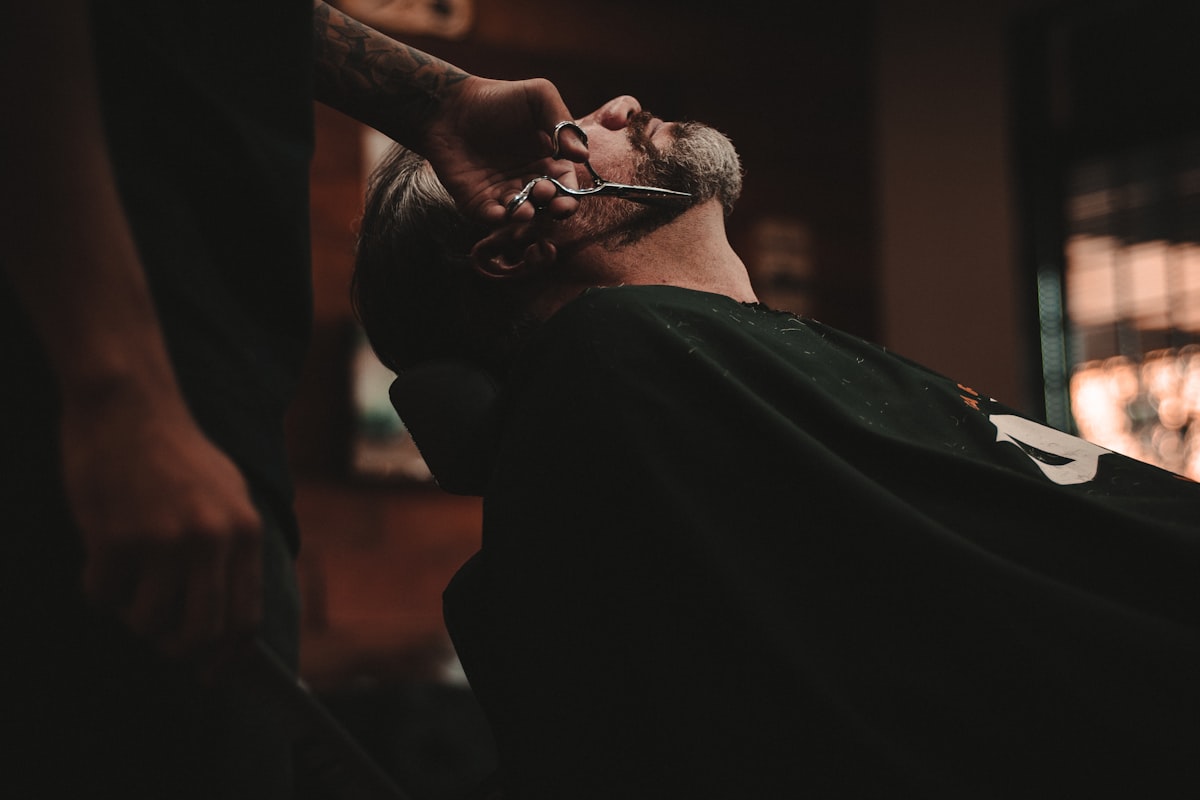 Men's grooming essentials and personal care setup